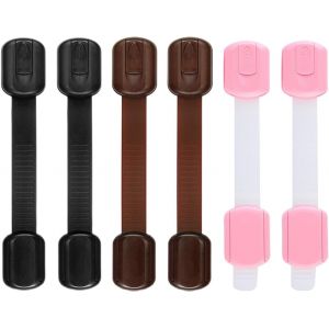 Baby Safety Latches,6 Pieces Baby Child Safety Locks For Children,Baby Safety Locks For Baby And Children On Cupboard,Drawers,Ovens,Refrigerators - Neuf