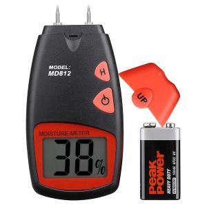 Humidim&egrave;tre num&eacute;rique portatif pour bois avec &eacute;cran LCD et sondes - Neuf