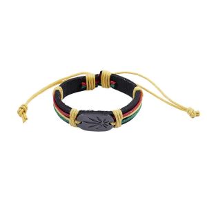 Bracelet En Cuir Rasta Jamaica - Neuf