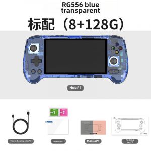 Manette De Jeu Rg556 Version Suprême 128gb+512gb Avec Système Tampon Transparent Bleu Pour Android Et Ios Compatible Avec Jeu Classique Honor Et Genshin Impact - Neuf