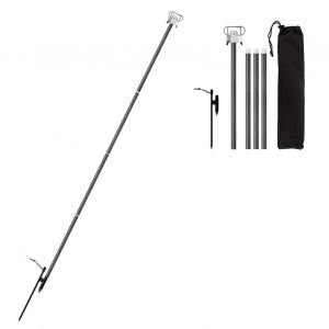 Poteau De Lampe Pliant De Camping Portable, Support De Lanterne En Aluminium LéGer, Support De Suspension De LumièRe ExtéRieure, BâTon Pour Camping RandonnéE PêChe Jardin Barbecue - Neuf