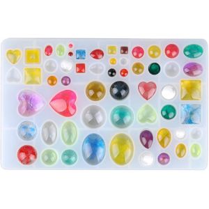 Moulle Resine Epoxy Pendentif Diy Moules &Agrave; Bijoux Kits De Silicone Moulle En Silicone Ensemble Moules Et Outils Diy Cr&eacute;ation De Bijoux Pendentif Art R&eacute;sine Diy Gem Craft Fabrication De Bijoux Outil - Neuf