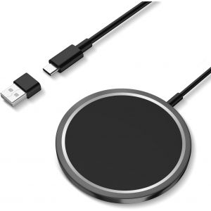 KALANKA-Apple Chargeur MogSafe,iPhone Rapide Chargeur magn&eacute;tique 15W, Induction Compatible avec iPhone 17/16/15/14/13/12/X/XS/XR Series,AirPods 4/3/2/Pro2 07 - Neuf