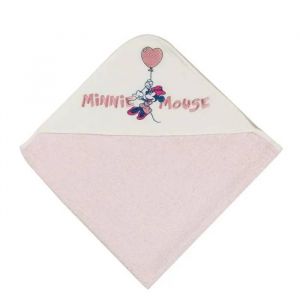 Accappatoio a Triangolo in spugna Ricamato Minnie Ellepi Bianco e Rosa - Neuf
