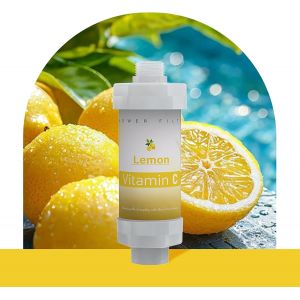 Filtre de douche - Filtre &agrave; eau - Vitamine C - Pour &eacute;liminer l'eau dure - &Eacute;limination du fluorure et du chlore - Nettoyage de la peau - Eau douce et sans germes - Pommeau de douche - Filtre calcaire - Neuf