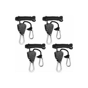 Lot De 4 Poulies À Cliquet Robustes, Support De Corde Réglable, Poulie De Levage, Sangle D'arrimage Pour Kayak Et Canoë, Taille S - Neuf