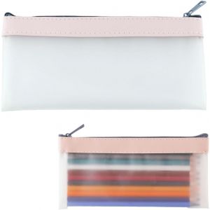 MAA-1 Pièce Modèles Trousse Transparente, Trousse Scolaire Grande Capacité Plumier Simple Mode Trousse Enfant Etanche Pochette Voyage Portable Idéal pour Trousse Ecole - Neuf
