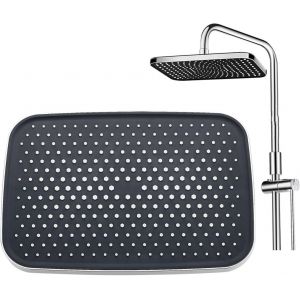 Pomme de Douche au Plafond,Pommeau de Douche Inox,Pommeau de Douche Carré à Haute Pression,Tete de Douche Pluie pour une Douche Confortable à Basse Pression d""Eau,Facile à Installer et à Nettoyer - Neuf