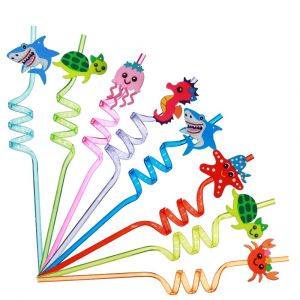 Lot De 8 Pailles Réutilisables Pour Fête D'anniversaire D'enfant - Neuf