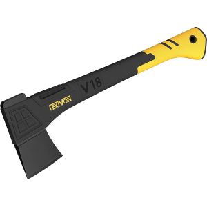 CHECARZHN--NO1-Hache De Survie V18 ¿ Hachette Bois Bucheron De 45 Cm | Merlin Bois Fendre | Manche Ergonomique En Composite Fibre De Verre Avec Grip En Caoutchouc Tpr | Étui De Transport Inclus (Lx-V - Neuf