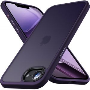 S&eacute;rie Zero pour iPhone 16e - Coque compatible avec charge inductive - Coque fine et mate translucide - Coque militaire de protection robuste et antichoc - 6,1 pouces - Lilas fonc&eacute; - Neuf