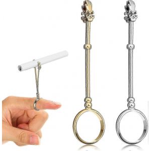 Bague porte-2 pièces, bague porte-doigt, bague porte-doigt, bague porte-femme, bague porte-femme, support pour femmes et hommes (0,67 pouce) - Neuf