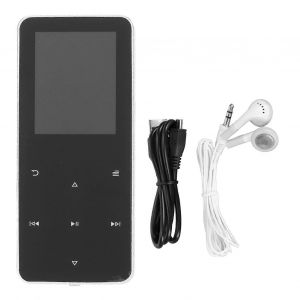 Lecteur MP3 Bluetooth 4.2 1,8 pouces Écran couleur Touche tactile Lecture vidéo Lecteur de musique portable avec haut-parleur Radio FM Livre électronique Argent 32GB - Neuf