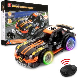 Wise Block W Voiture De Sport &Eacute;lectrique, Voiture De Course Pour Gar&ccedil;on Et Fille, Mod&egrave;le De Voiture De Construction Avec 435 Pcs - Neuf