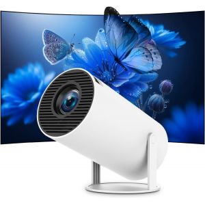 CHECARZHN--NO1-Videoprojecteur Mini Projecteur Fhd 4K Portable Projecteur Video Wifi 6 Bt5.2 Correction Trapèze Rotation 180° Rotation Compatible Téléphone/Pc/Hdmi/Usb/Ps5 [App Intégrée] - Neuf