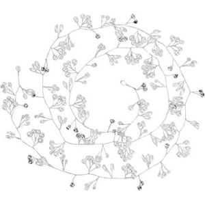Kal-100cmargenté Coiffes De Mariée Pour Femmes Filles Demoiselle D'honneur Mariage Vignes De Cheveux De Mariée Accessoires De Cheveux De Mariage Perles Strass Bandeau De Fleurs De Cristal - Neuf