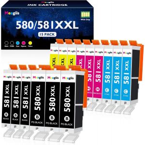 PGI-580 CLI-581 XXL Cartouches d'encre Compatible pour Cartouche Canon 580 581 XXL pour Canon Pixma TS6150 TS6151 TS6250 TR8550 TR7550 TS6251 TS9150 TS705 (3PGBK,3Noir,3Cyan,3Magenta,3Jaune) - Neuf