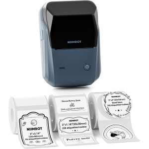 KALANKA-B1 Etiqueteuse Autocollante, Imprimante d'&eacute;tiquettes Thermiques pour Le Bureau, la Maison, l'entreprise, Machine &agrave; &eacute;tiqueter avec 3 Rouleaux de Larges &Eacute;tiquettes - Neuf