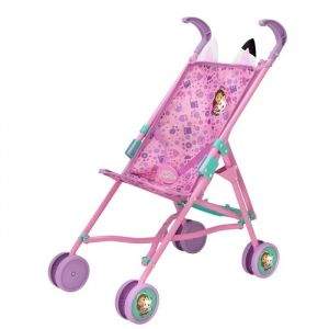 Poussette pour poup&eacute;e - COLORBABY - 53 cm - Ceinture r&eacute;glable - Pliage type parapluie - Rose et violet - Neuf