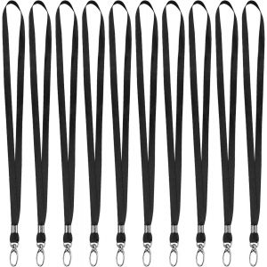 10 Pi&egrave;ces Nylon Strap Lani&egrave;res Tour De Cou Avec Crochet Pivotant, Courroie Cordons De Cou Lanyard, Bureau Sangle Cou Cordon, Badge Cordon Lanyard Pour Carte D'identit&eacute; Porte-Badge Porte-Cl&eacute;s - Neuf