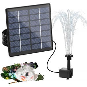 Fontaine Solaire Aisitin, Version 2024, Fontaine Solaire &Agrave; Monter Soi-M&ecirc;me, Pompe Solaire Pour Bassin, Pompe Solaire Pour Fontaine De Piscine Avec 6 Styles De Jets D'Eau. - Neuf