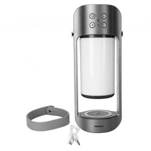 Hjlian Lampe A Flamme Led, Haut-Parleur Bluetooth Sans Fil, Eclairage D'urgence Exterieur, Chargeur Sans Fil, Chargement Usb - Neuf