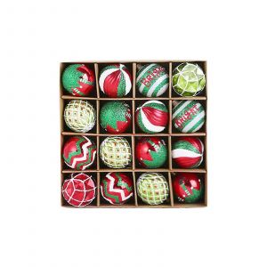 Festive ornements d'arbre 16PC color&eacute; boules de 6 CM pour d&eacute;coration de No&euml;l - Neuf