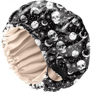 Bonnet Satin Cheveux Nuit, &Agrave; Double Couche R&eacute;glable Et Bandes &Eacute;lastiques Int&eacute;gr&eacute;es,Ce Bonnet Satin Combine Un Design Mignon Pour Femmes Et Filles (O11-Motif Vache L&eacute;opard) - Neuf