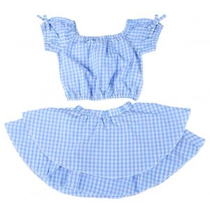 Ensemble 2 Pieces Haut Et Jupe A Epaules Denudees Pour Bebe Fille (100 Cm) - Neuf