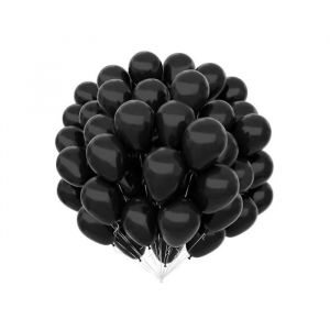 Ballons D&eacute;coratifs Noirs en Latex 30,5 cm Lot de 100 Pi&egrave;ces pour Anniversaire Mariage F&ecirc;te et Soir&eacute;e avec Rubans Inclus 2,8 g - Neuf