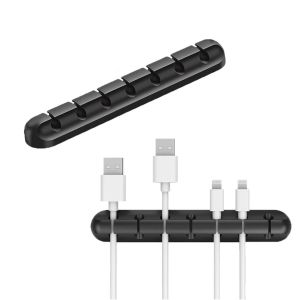Pinces pour câbles Organisateur de gestion des câbles,crochets adhésifs,support de câble pour câbles d'alimentation et câbles pour accessoires de charge,câble de souris,PC,bureau et maison (7) - Neuf