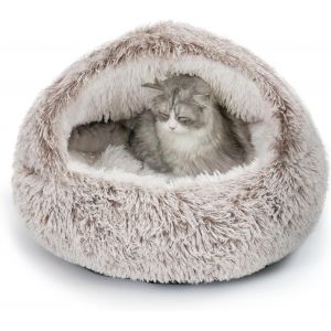 Chat Lit Rond Coussin Pour Chat Lit De Chat Panier Lit Pour Chat Lavable En Tissu Peluche Couffin Chien Gris (Cafe) - Neuf