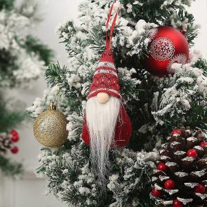 Ornements de Noël Poupée Sans Visage Pendentif Père Noël Poupée Noël - Neuf