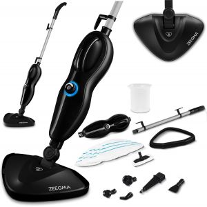 Chenquansarl-Puur 2en1 Balai Vapeur Et Nettoyeur Haute Pression 1500 W, Réservoir D'eau De 370 Ml, 2 Filtres À Eau, 7 Accessoires, Cordon Dalimentation De 5 M - Neuf