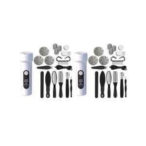 R&acirc;pe &Eacute;lectrique Pour Callosit&eacute;s Des Pieds Avec Chargement Usb Et Vitesses R&eacute;glables, Kit De 2 Pi&egrave;ces Avec T&ecirc;tes De Meulage Et Outils - Neuf