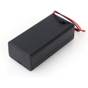 9V Volt Bo&icirc;te de Support de Batterie PP3 Bo&icirc;tier DC avec Couvercle d'interrupteur Marche/arr&ecirc;t de Fil de Fil - Neuf