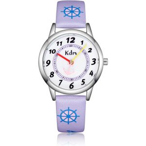 Bnhgc-Montre Enfant Set Analogique Quartz Bracelet Montres Filles Etanche Sport Dessin Montres Cuir Time Teacher Montres Fille Garçons Elégantes 5 6 7 8 9 10 Ans Anniversaire Pour Enfants - Neuf