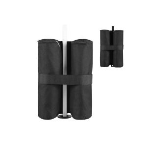 Lot De 2 Sacs De Lestage Pour La Stabilit&eacute; De Votre Tente Pliante, Capacit&eacute; De 25 Kg, Tissu Oxford 600d, Noir. - Neuf