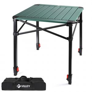 Table De Camping Pliante Villey, Table De Pique-Nique Pliable En Aluminium, Table Exterieure Portable Avec Sac De Rangement, Table Pliante A Hauteur Reglable Pour Randonnee Cuisine Plage, Moyenne - Neuf