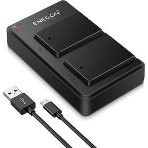2 Pack LP-E17 Batterie Appareil Photo avec Micro USB Double Chargeur pour Canon Rebel SL2,T6i,T6s,T7i,EOS R10,R8,RP,R50,R100,M3,M5,M6,200D,250D,77D,750D,760D,800D,8000D - Neuf