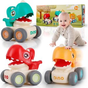 KAJGL-Jouet Enfant 1 2 3 Ans Garçons,Press And Go Voiture Jouet 1 2 3 Ans Dinosaure Jouet Bebe 1 An Cadeaux Pour Enfants 1 2 3 Ans Petite Voiture Enfant 1 2 3 Ans Cadeau Anniversaire - Neuf