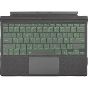 Surface Pro Clavier Français Pour Microsoft Surface Pro 7 Plus/Pro 7/6/5/4/3, Clavier Sans Fil Bluetooth, Type Cover Avec Pavé Tactile Et Batterie Rechargeable, 7 Couleurs Rétroéclairées, Gr[Z181] - Neuf