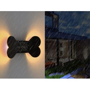 Lot De 2 Lampes Murales Solaires Pour Jardin Avec D&eacute;tecteur De Mouvement - Neuf