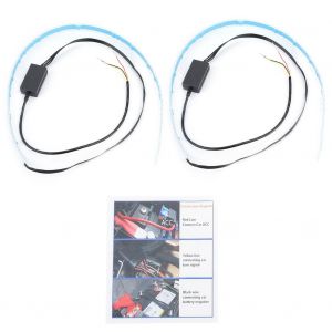 Bande Led Ultra-Mince De 60 Cm, Tube Souple, Clignotant, Feu De Jour, Blanc Et Jaune - Neuf