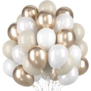 60 Pièces Ballon Bleu, Blanc Et Ciel, 12 Pouces Latex Gonflable, Helium Pour Anniversaire, Baby Shower, Fiançailles, Mariage, Baptême Garçon - Neuf