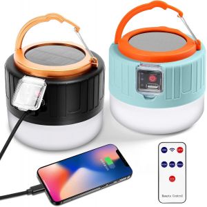 Lanterne De Camping Led Rechargeable (Blanche Et Noire) 6 X 9 X 11 Cm, Lampe De Camping Portable Avec Télécommande Pour Tentes, Lampe De Tente Étanche Pour Randonnée, Camping, Pêche, Chasse - Neuf