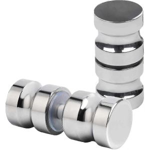 2 paires de douches en acier inoxydable massif et poignées de porte en verre pour salle de bain,cuisine,maison,hôtel - Neuf