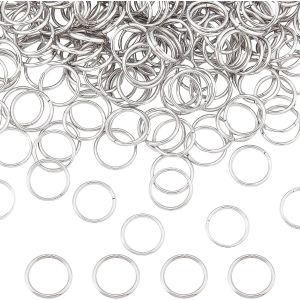 Gjhgf-1 Boîte 310 Pièces Anneaux De Saut En Acier Inoxydable 10mm Connecteurs D'anneau De Saut Ouvert Anneaux De Saut En Cotte De Mailles En Vrac Pour La Fabrication De Bijoux Porte-Clés Bracelet - Neuf