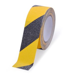 Ruban de sécurité antidérapant, 5 cm x 10 m, ruban antidérapant pour marches d'escalier extérieures, imperméable, ruban adhésif robuste pour sols en béton, jaune - Neuf