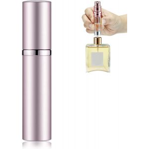 Sansh-Bouteille Vaporisateur De Parfum Rechargeable, 5ml Mini Atomiseur Parfum, Voyage Bouteille Vaporisateur Portable, Vaporisateur Vide De Sac Rechargeable, Spray Flacon De Parfum (Rose) - Neuf